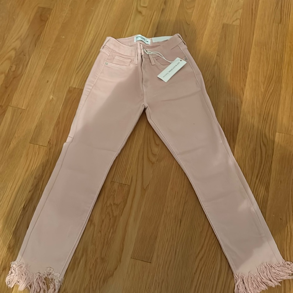 pink skinny jeans